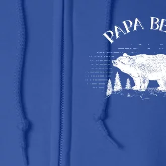 Papa Bear Gift Full Zip Hoodie