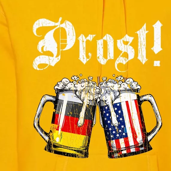 Prost Beer German American Flag Premium Hoodie