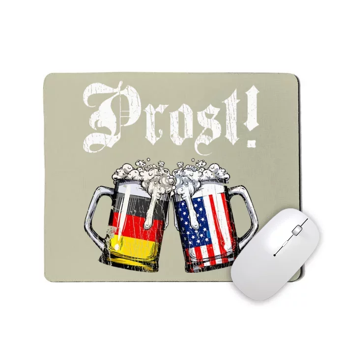 Prost Beer German American Flag Mousepad