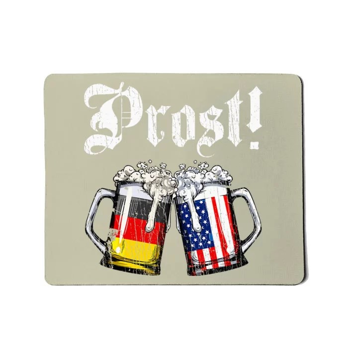 Prost Beer German American Flag Mousepad