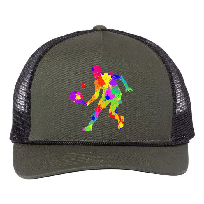 Pickleball Boy Gift Retro Rope Trucker Hat Cap