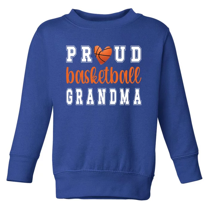 Proud Basketball Grandma Grandmother Of Basketball Player Great Gift Toddler Sweatshirt