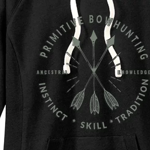 Primitive Bow Hunting Archery Bow Hunter Gift Women's Fleece Hoodie