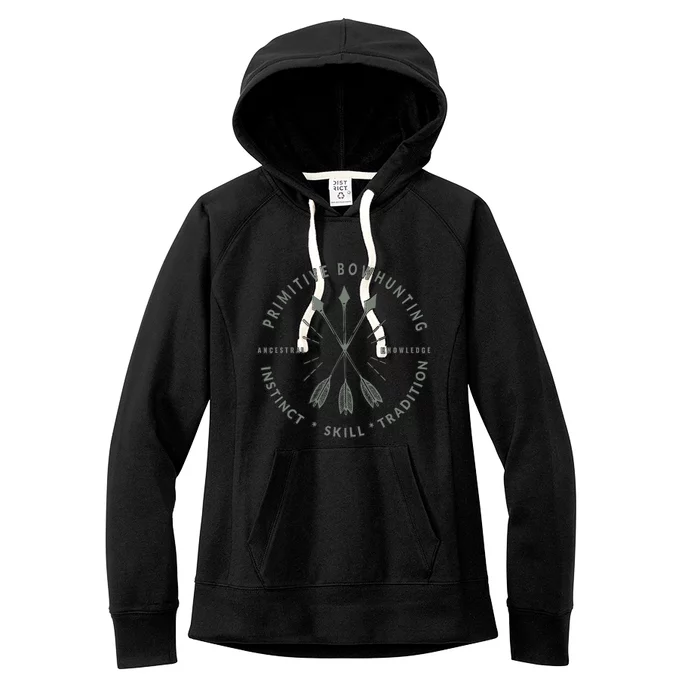 Primitive Bow Hunting Archery Bow Hunter Gift Women's Fleece Hoodie