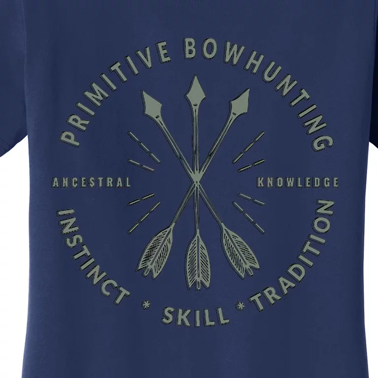 Primitive Bow Hunting Archery Bow Hunter Gift Women's T-Shirt