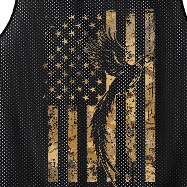 Pheasant Bird Hunter American Flag Camouflage Pheasant Hunt Mesh Reversible Basketball Jersey Tank