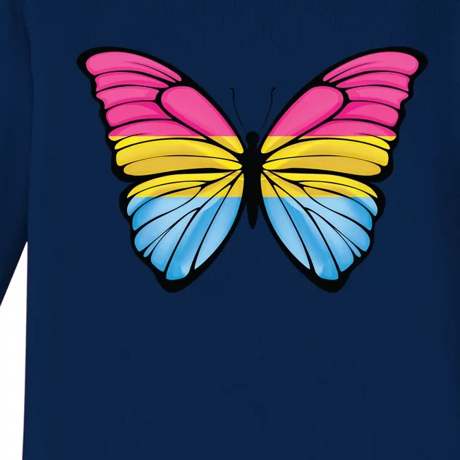 Pansexual Butterfly Hypolimnas Pan Pride Flag Pansexuality Baby Long Sleeve Bodysuit