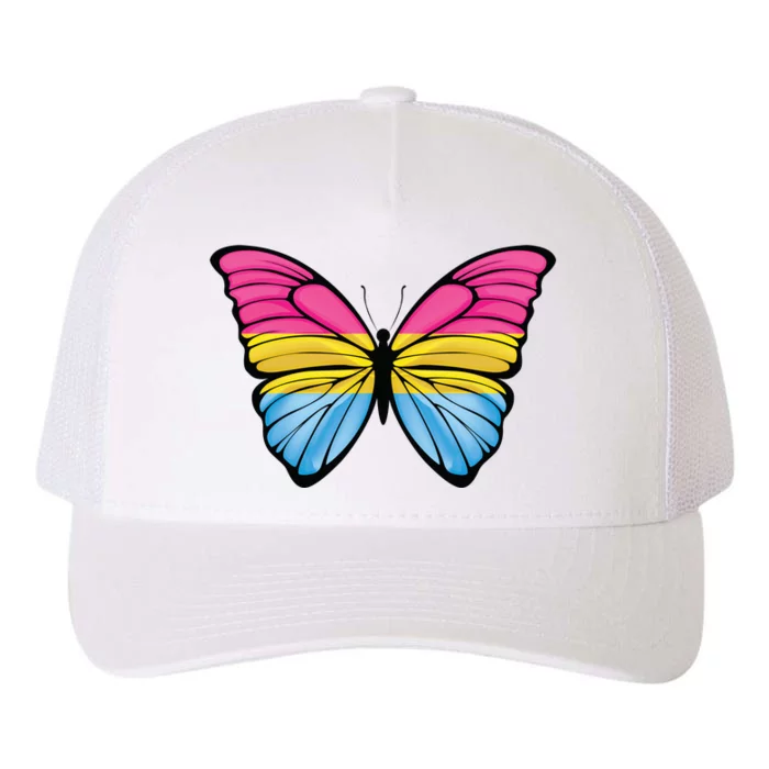 Pansexual Butterfly Hypolimnas Pan Pride Flag Pansexuality Yupoong Adult 5-Panel Trucker Hat