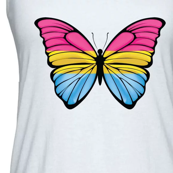 Pansexual Butterfly Hypolimnas Pan Pride Flag Pansexuality Ladies Essential Flowy Tank