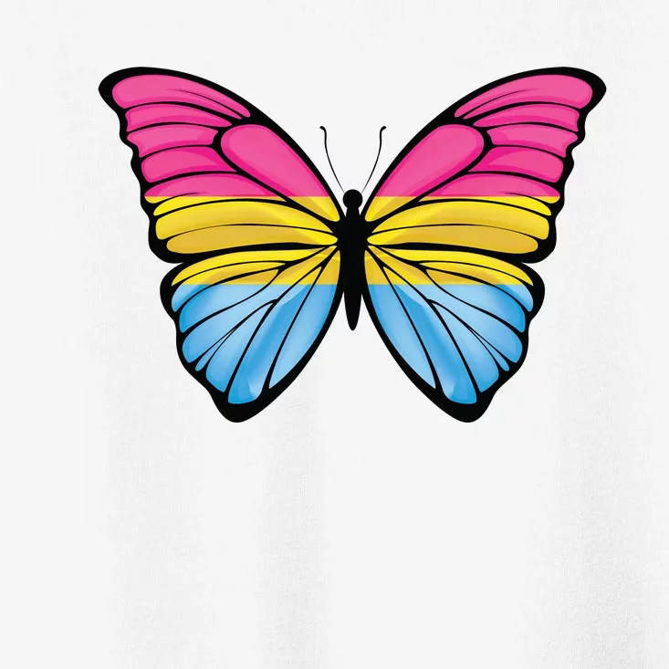 Pansexual Butterfly Hypolimnas Pan Pride Flag Pansexuality Toddler T-Shirt