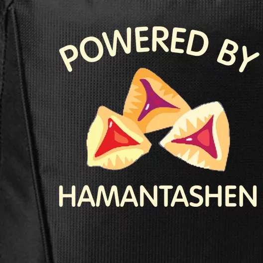 Powered By Hamantashen Happy Purim Costume Party Jewish City Backpack