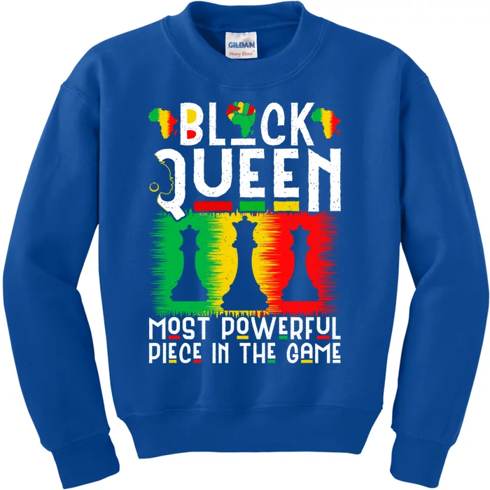 Proud Black History Month Black Queen Juneteenth Gift Kids Sweatshirt