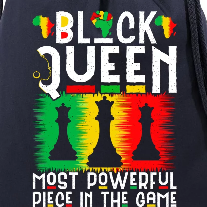 Proud Black History Month Black Queen Juneteenth Gift Drawstring Bag