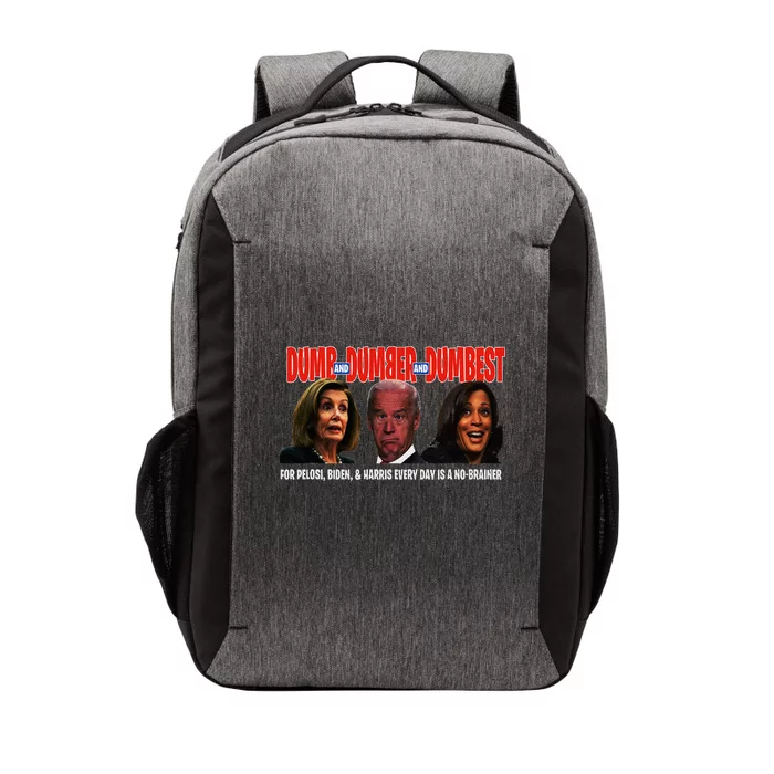 Pelosi Biden Harris Are Dumb & Dumber & Dumbest Funny Vector Backpack