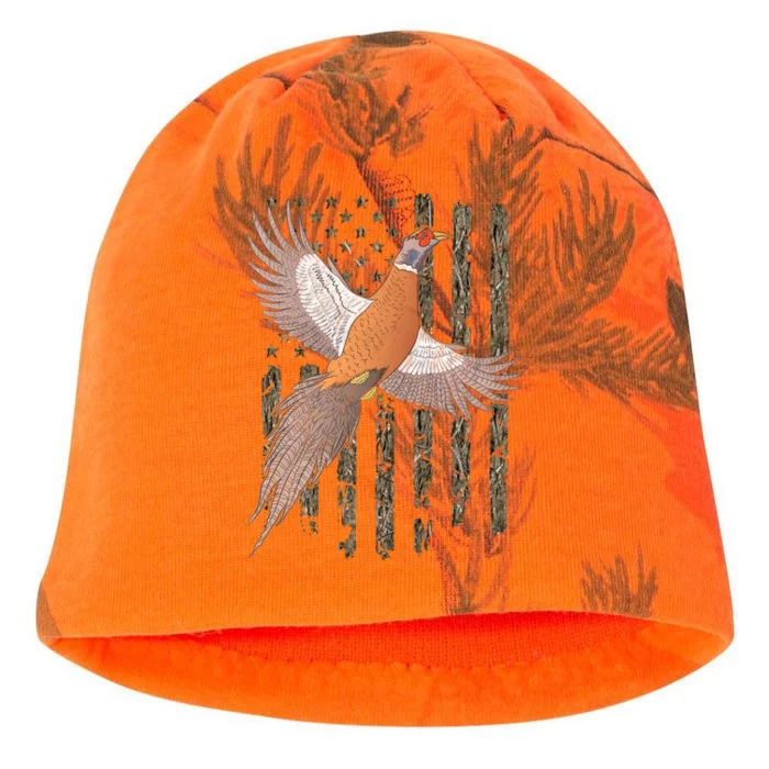 Pheasant Bird Hunting Usa American Flag Tree Camouflage Great Gift Kati - Camo Knit Beanie