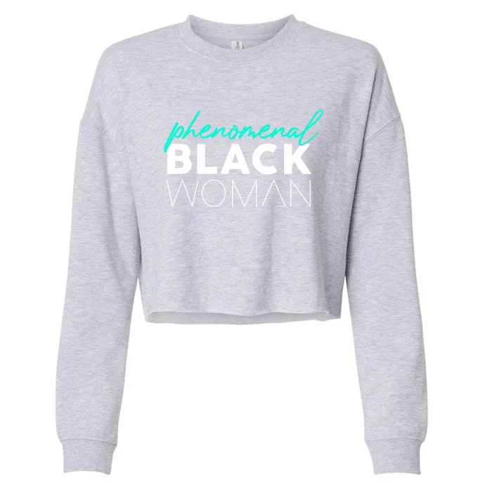 Phenoal Black History Month Feminist Cool Gift Cropped Pullover Crew