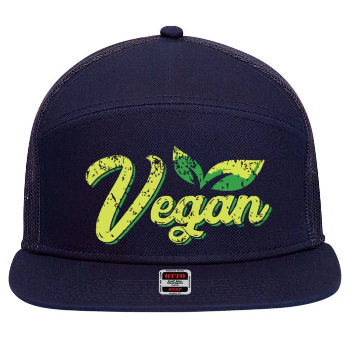 Plant Base Herbivore Go Vegan 7 Panel Mesh Trucker Snapback Hat