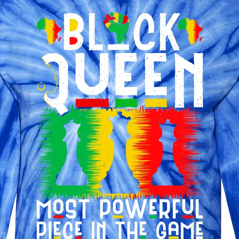 Proud Black History Month Black Queen Juneteenth Funny Gift Tie-Dye Long Sleeve Shirt