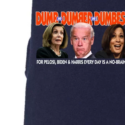 Pelosi Biden Harris Dumb And Dumber And Dumbest Funny Anti Biden Doggie 3-End Fleece Hoodie