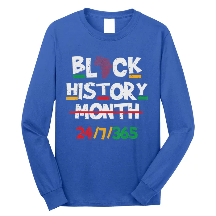 Proud Black Heritage Black History Month 24 7 Long Sleeve Shirt