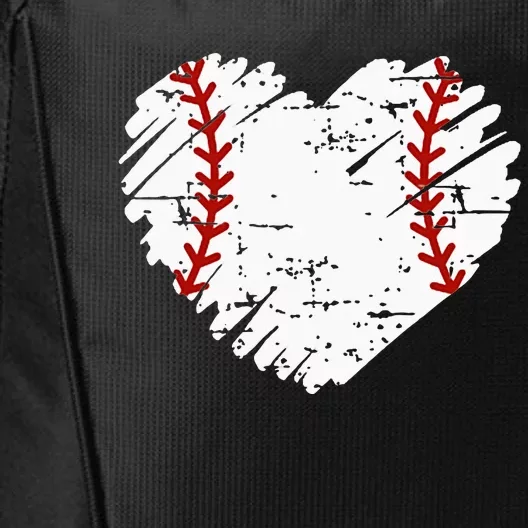 Pocket Baseball Heart Cute Softball City Backpack