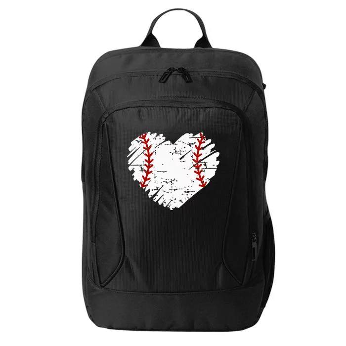 Pocket Baseball Heart Cute Softball City Backpack