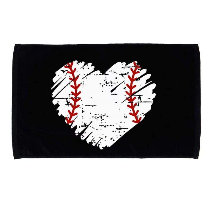 Pocket Baseball Heart Cute Softball Microfiber Hand Towel