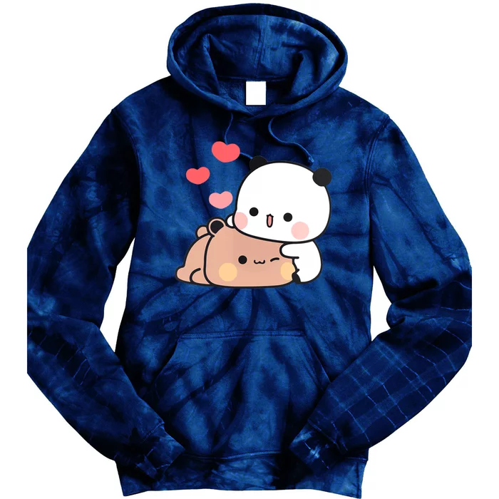 Panda Bear Hug Bubu Dudu Valentines Day's Tie Dye Hoodie