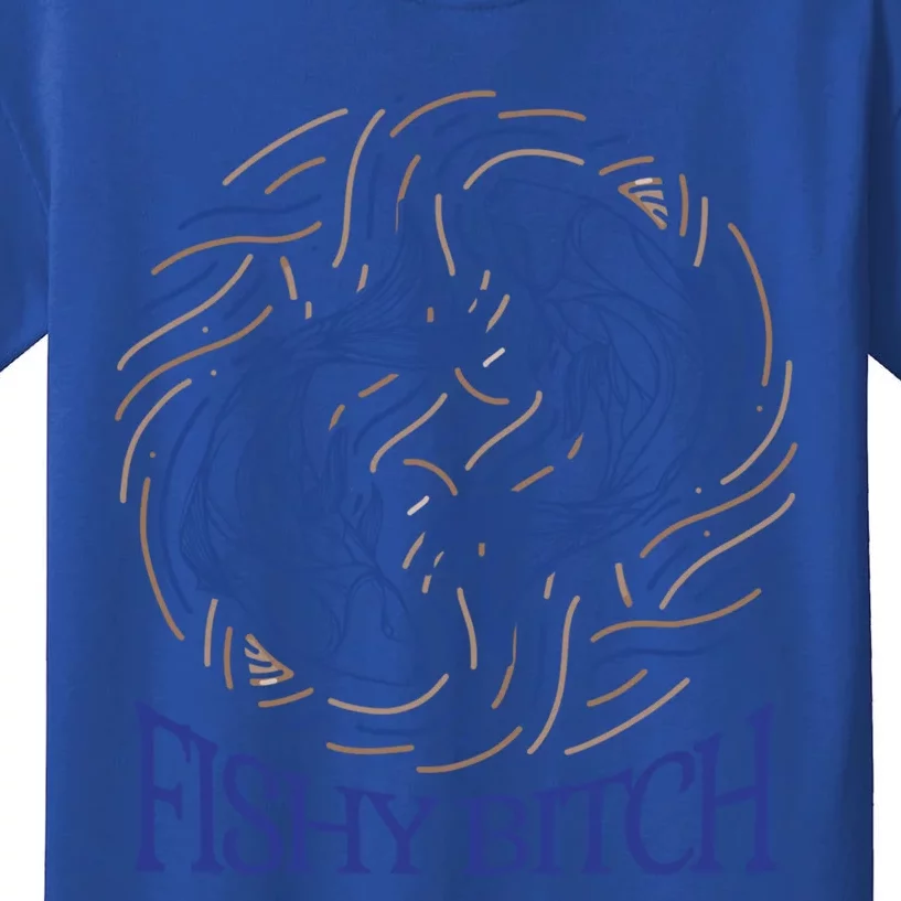 Pisces Birthday Horoscope Fishy Bitch Gift Kids T-Shirt