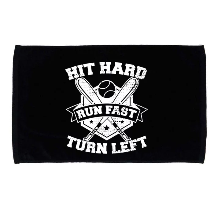 Professional Baseball Hit Hard Run Fast Turn Left Baseball Gift Microfiber Hand Towel