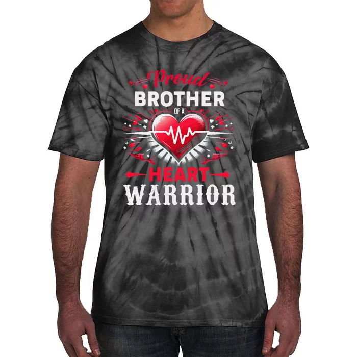 Proud Brother Heart Warrior Chd Awareness Congenital Defect Tie-Dye T-Shirt