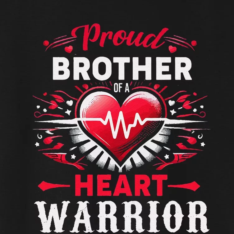 Proud Brother Heart Warrior Chd Awareness Congenital Defect Women's Crop Top Tee