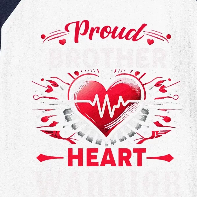 Proud Brother Heart Warrior Chd Awareness Congenital Defect Baseball Sleeve Shirt