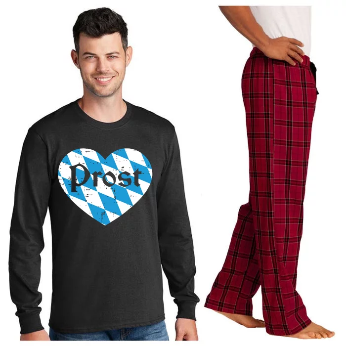 Prost Bavarian Heart Cute Oktoberfest Long Sleeve Pajama Set