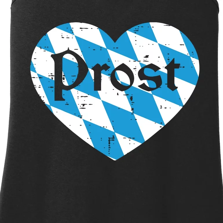 Prost Bavarian Heart Cute Oktoberfest Ladies Essential Tank