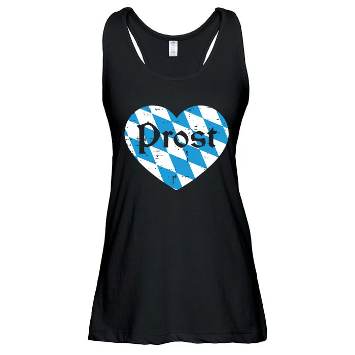 Prost Bavarian Heart Cute Oktoberfest Ladies Essential Flowy Tank