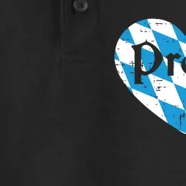 Prost Bavarian Heart Cute Oktoberfest Dry Zone Grid Performance Polo