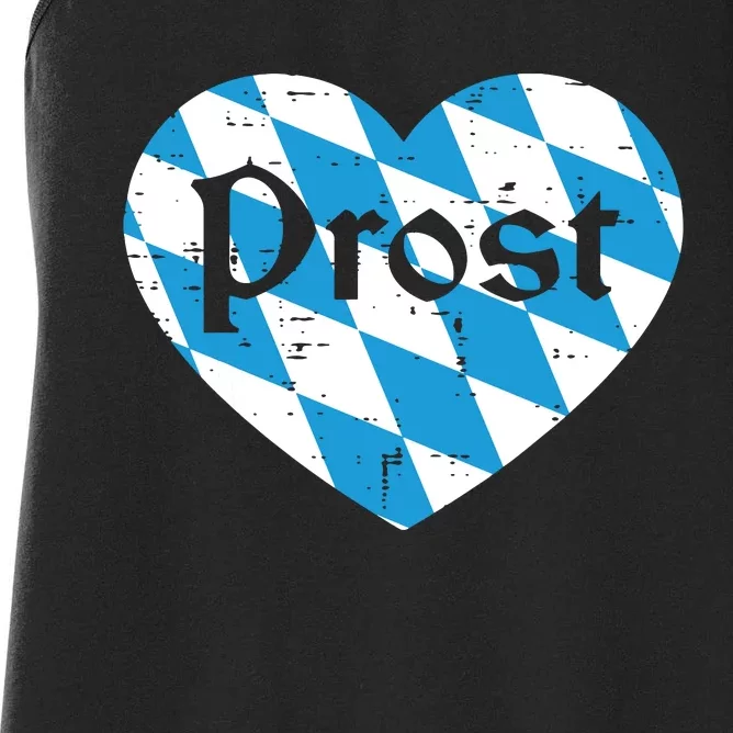 Prost Bavarian Heart Cute Oktoberfest Women's Racerback Tank