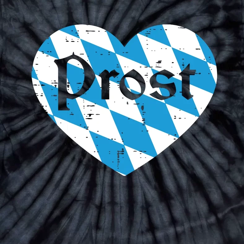 Prost Bavarian Heart Cute Oktoberfest Tie-Dye T-Shirt