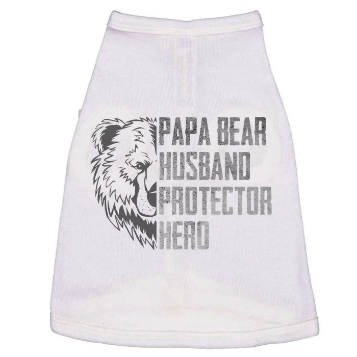 Papa Bear Husband Protector Hero Dad Funny Father's day Doggie Tank