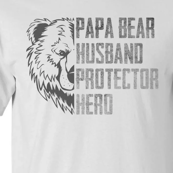 Papa Bear Husband Protector Hero Dad Funny Father's day Tall T-Shirt