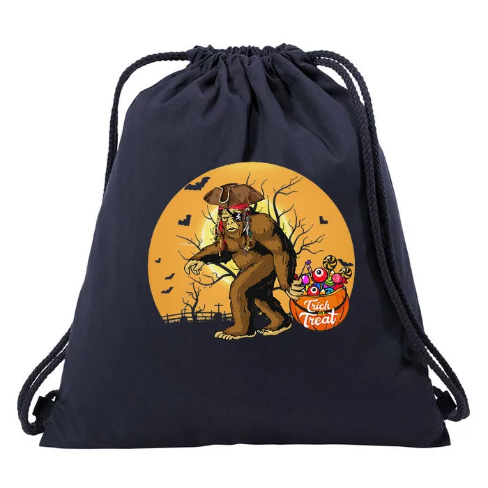 Pirate Bigfoot Halloween Costume Drawstring Bag