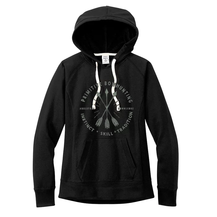 Primitive Bow Hunting , Archery Bow Hunter Gift Women's Fleece Hoodie