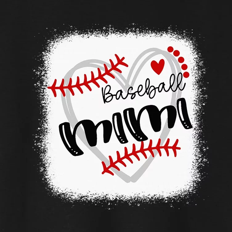 Personalized Baseball Heart Cute Baseball Women's Crop Top Tee