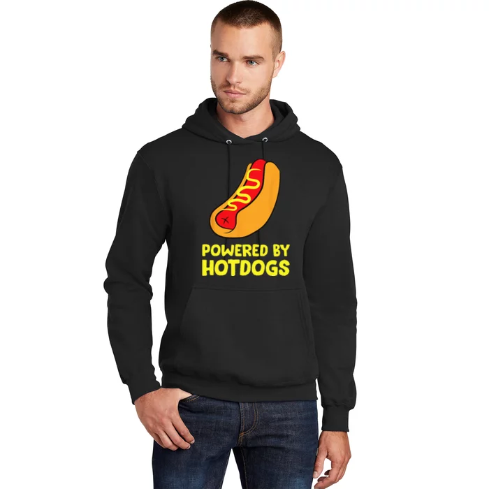 Powered By Hotdogs Funny Hotdog Hoodie