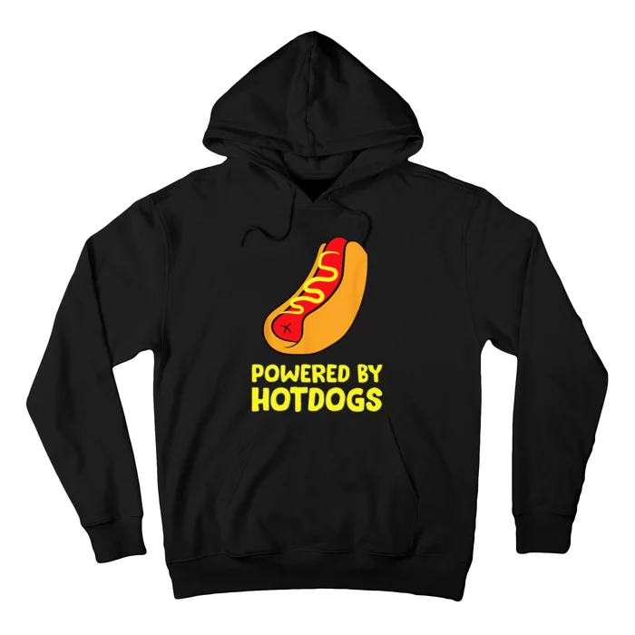 Powered By Hotdogs Funny Hotdog Hoodie