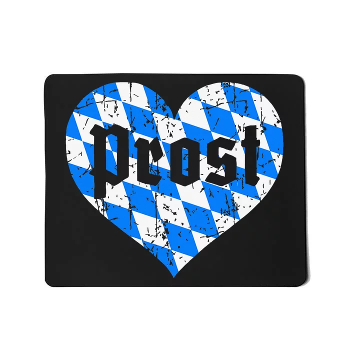 Prost Bavarian Heart Bayern Cute Oktoberfest Mousepad