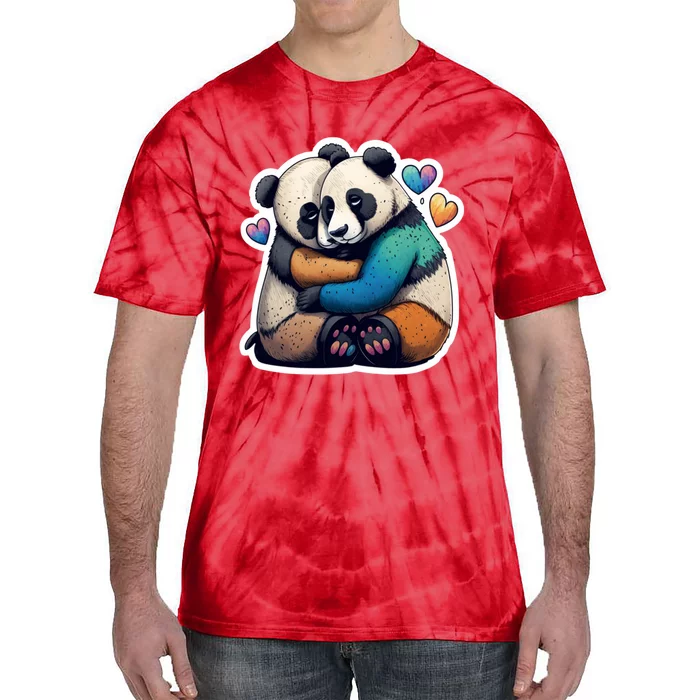 Panda Bear Hugs Love Tie-Dye T-Shirt