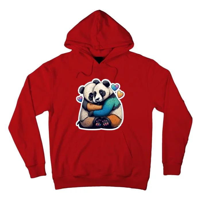 Panda Bear Hugs Love Tall Hoodie