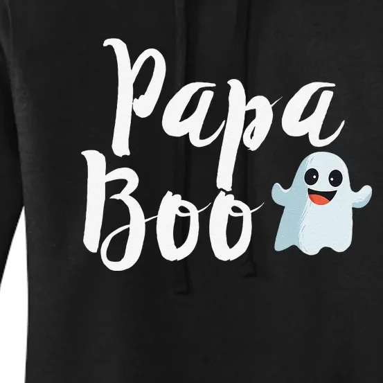 Papa Boo Halloween Family Matching Ghost Dad Women's Pullover Hoodie